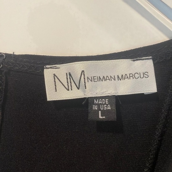 Neiman Marcus Black Stretch Jersey Knit Tie Belted Jumpsuit Womens Large (593) - Picture 5 of 5